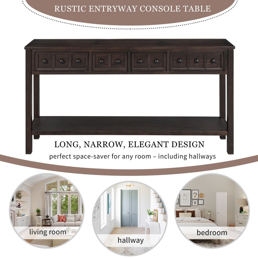 Rustic Entryway Console Table  60\