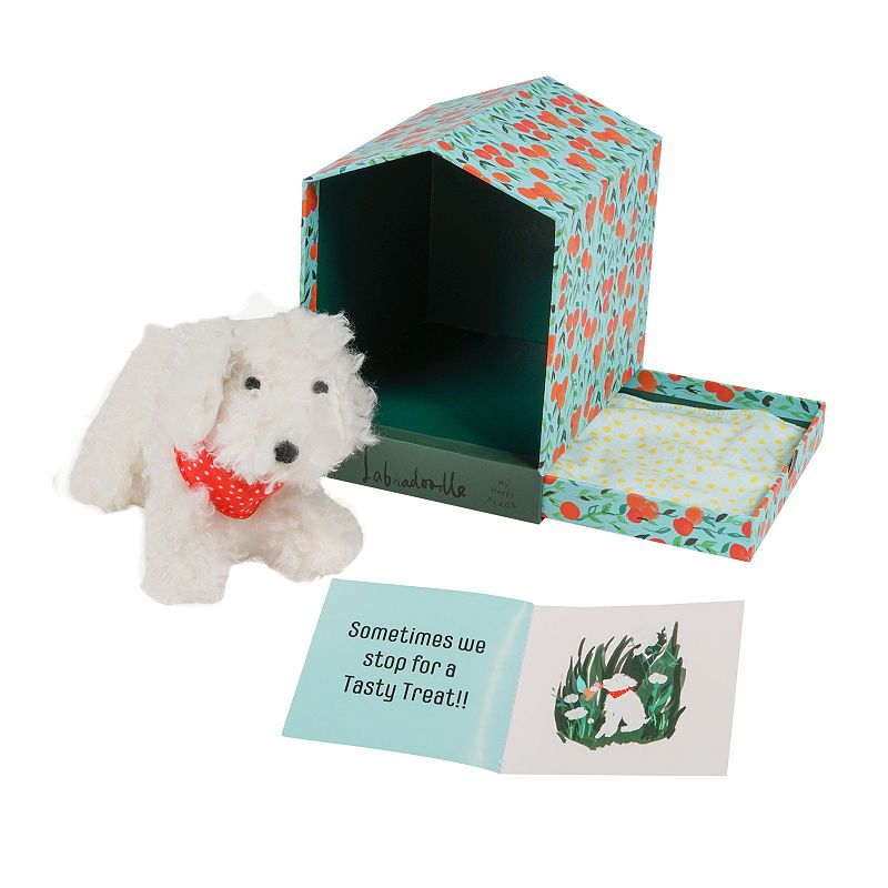 Manhattan Toy Bed and Biscuit Doghouse Play Set with Mini-Labradoodle Plush Dog