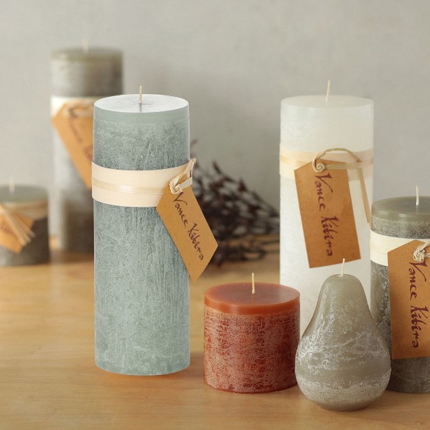 Sage Timber Pillar Candle scentless Clean burning Environmental Friendly