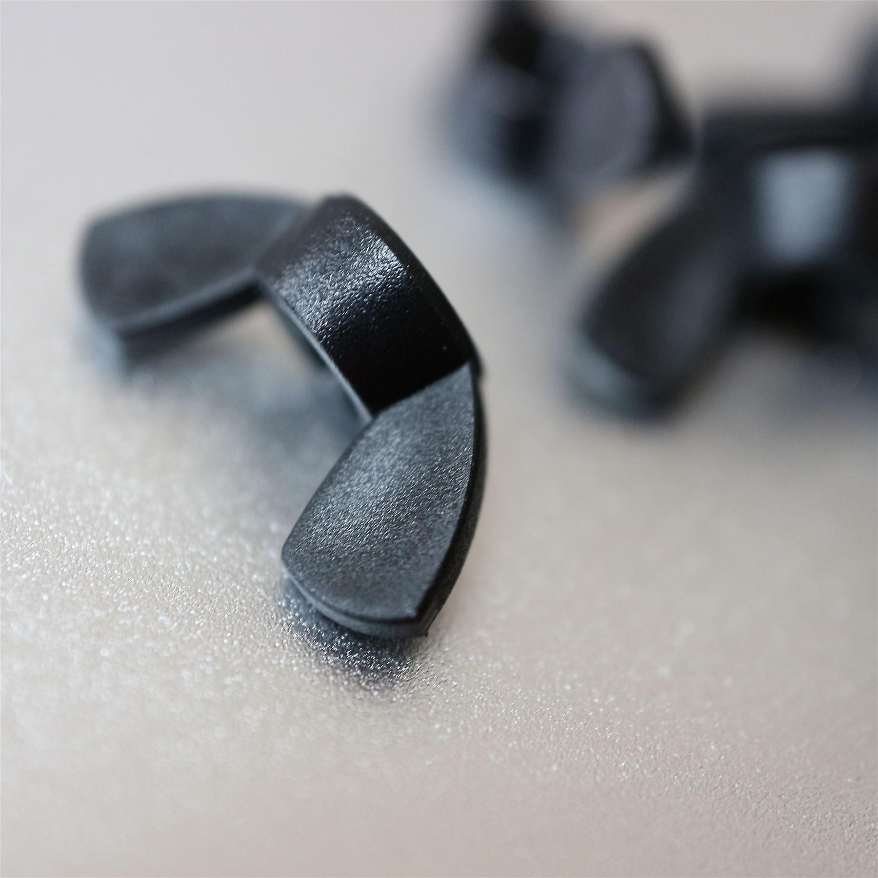 20x  Black， Nylon Plastic， M4 Butterfly， Wing Nuts