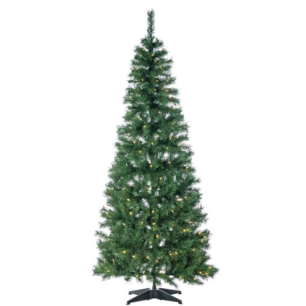 Sterling 6-foot High Pop Up Pre-lit Green Pvc Fir Tree With Warm White Lights