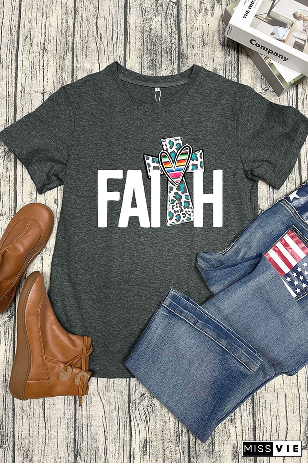 Faith Short Sleeve Graphic Tee Wholesale