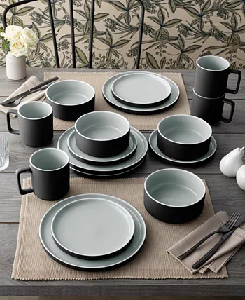 Noritake ColorTrio Stax 16 Piece Dinnerware Set Service for 4