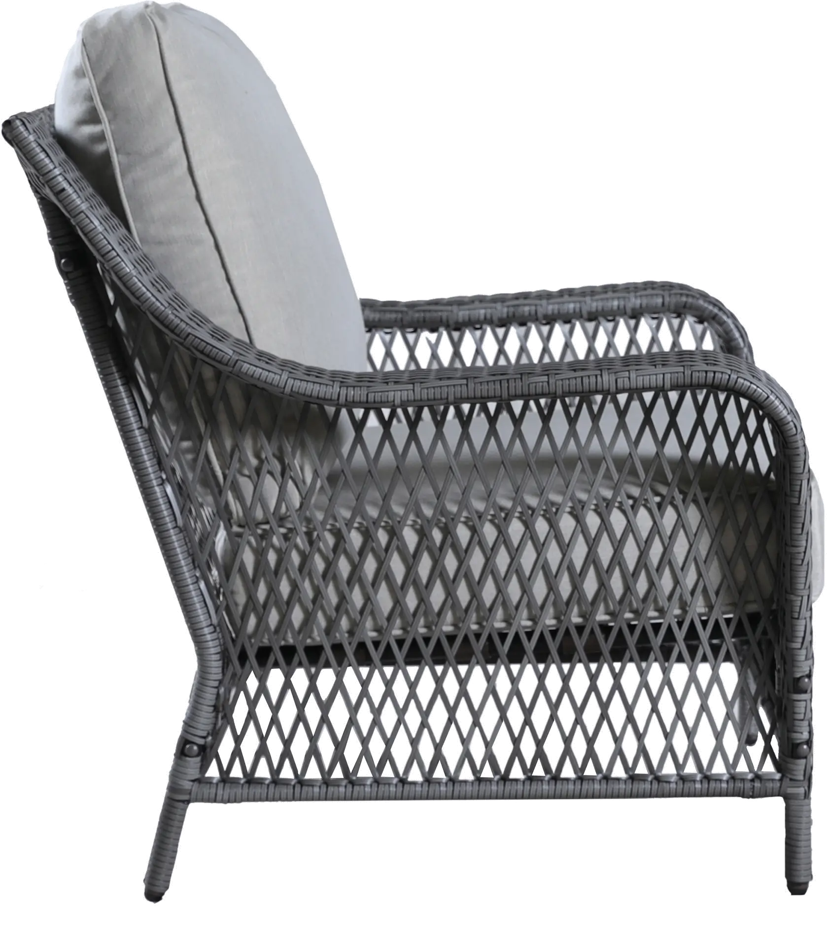 Essen II Gray Wicker Club Chair (Set of 2)