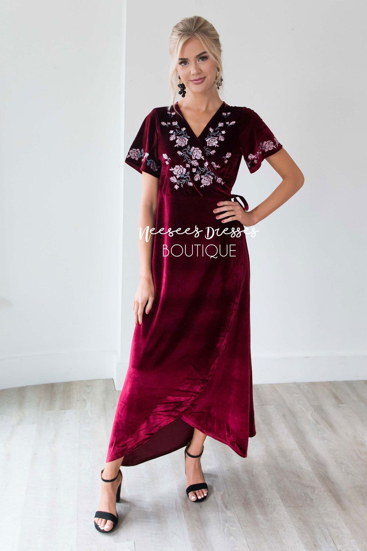 The Araceli Velvet Wrap Dress