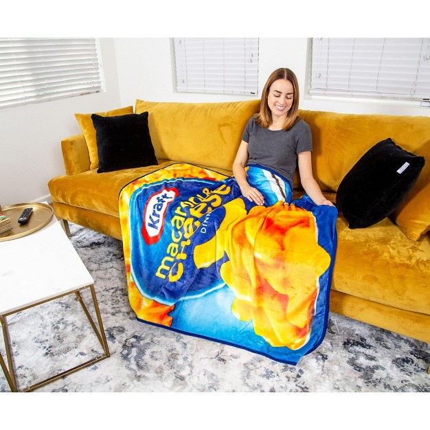 Toynk Kraft Macaroni And Cheese Fleece Throw Blanket 45 X 60 Inches