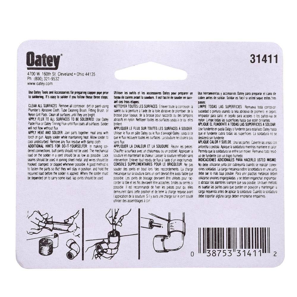 Oatey 1-12 in. x 2 yd. Solder Plumbers Cloth Abrasive Grit Roll 314112