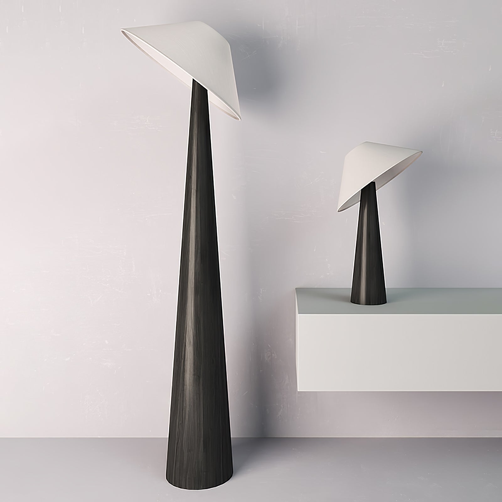 Tilt Hat Wooden Floor Lamp