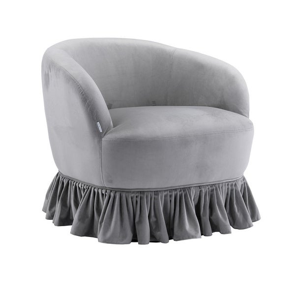 Round Accent Sofa Chair，360 Degree Swivel Barrel Club Chair