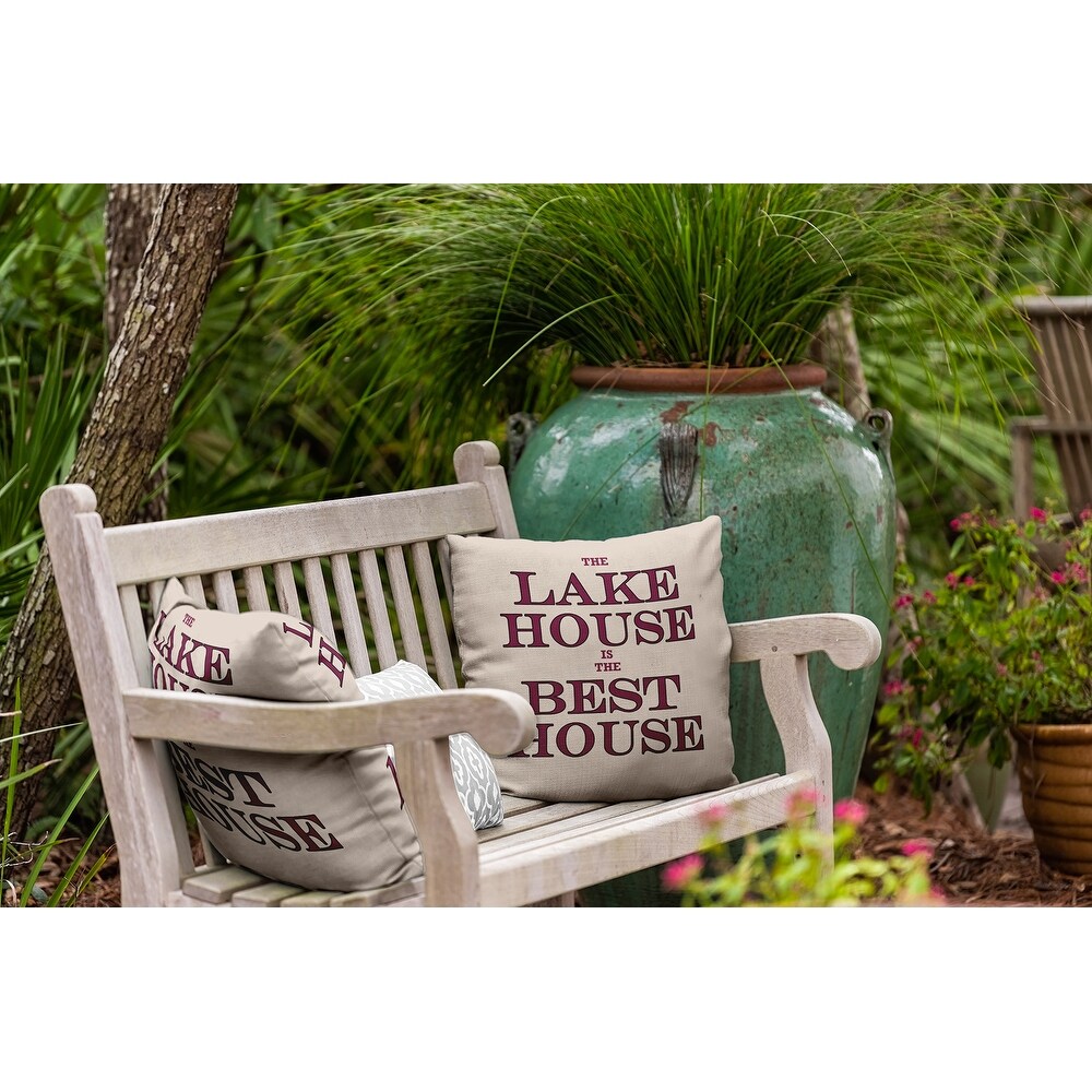 Lake House Best House Polyester Indoor/Outdoor Pillow