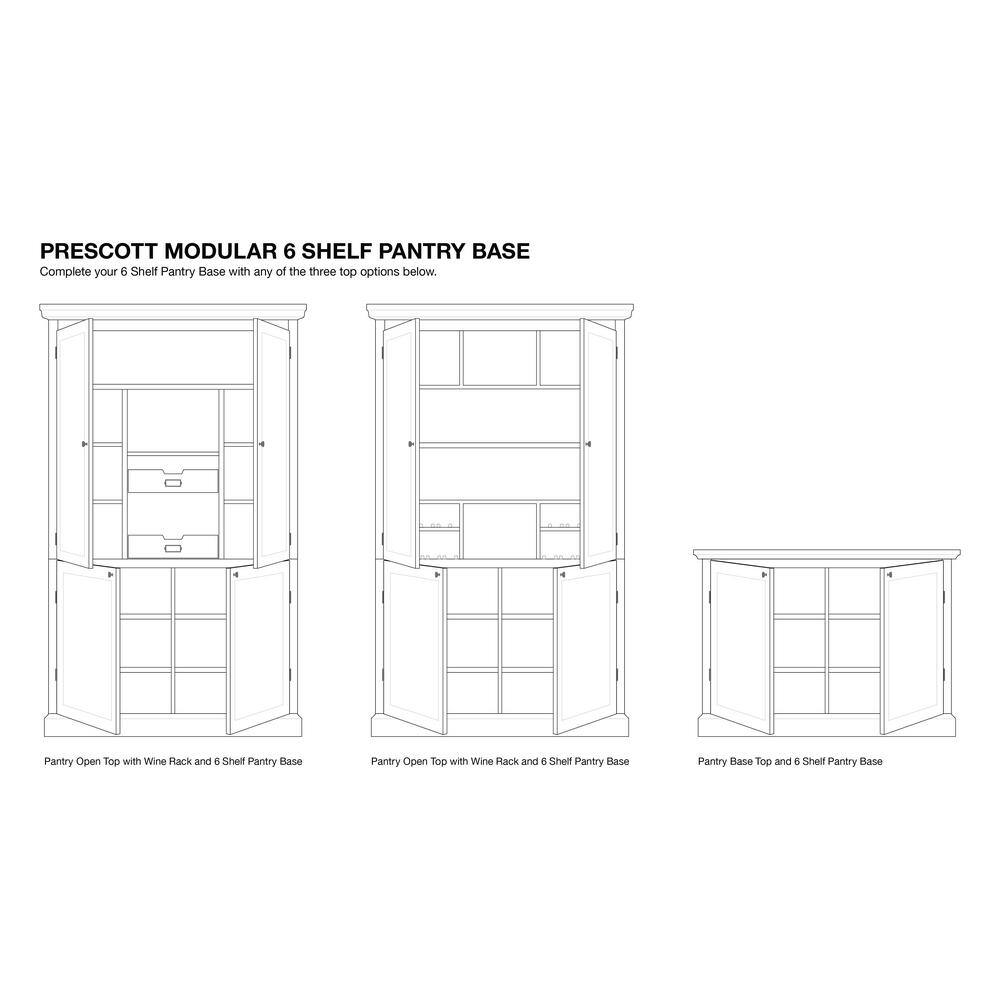 Home Decorators Collection Prescott Polar White Modular 6-Shelf Pantry Base 9950700410