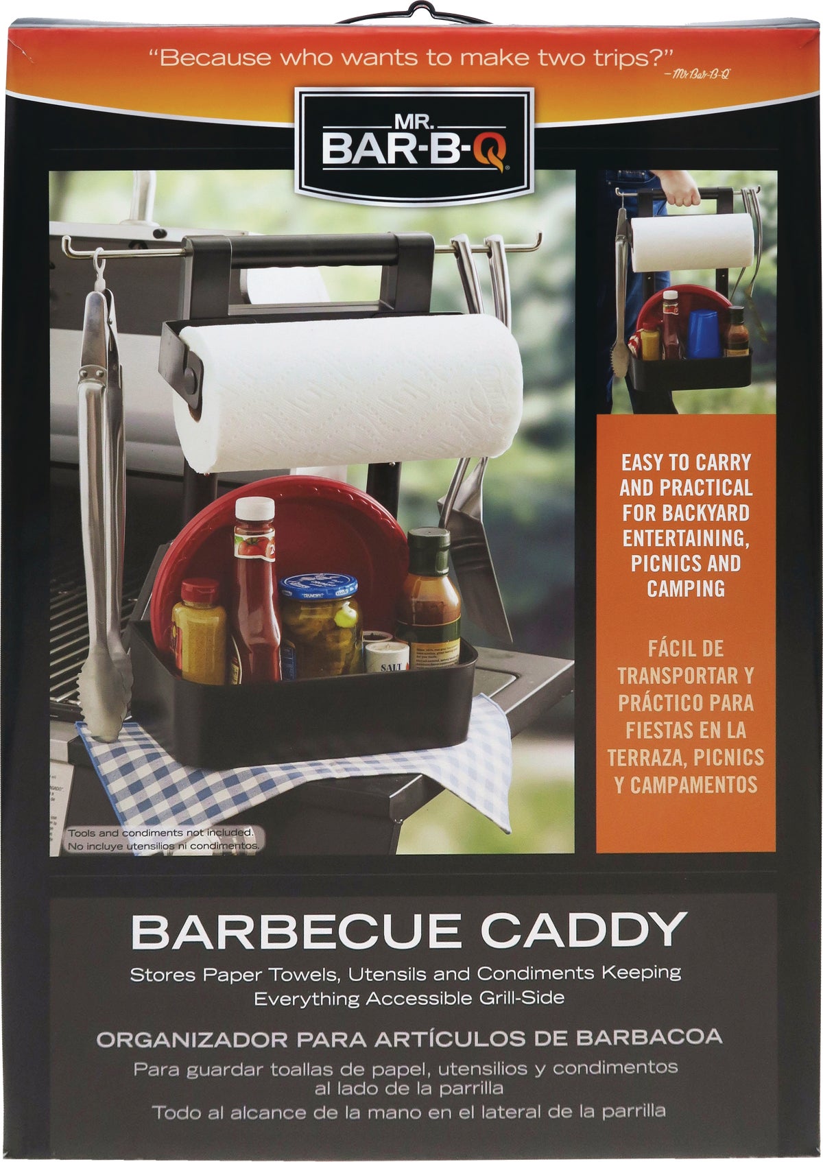 Mr. Bar-B-Q Grill Caddy Black