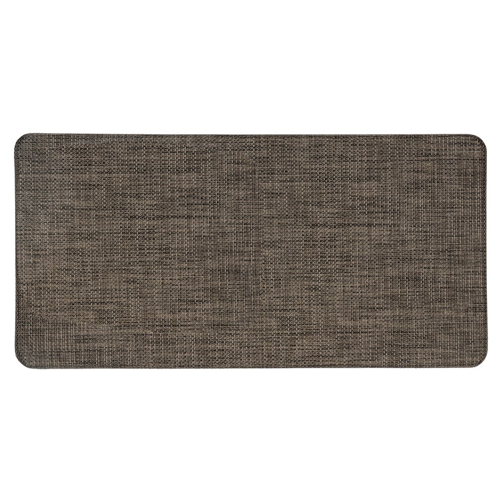 World Rug Gallery Textured Beige Anti fatigue Mat