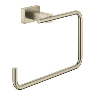 GROHE Essentials Cube Wall Mounted Towel Ring in Brushed Nickel 40510EN1