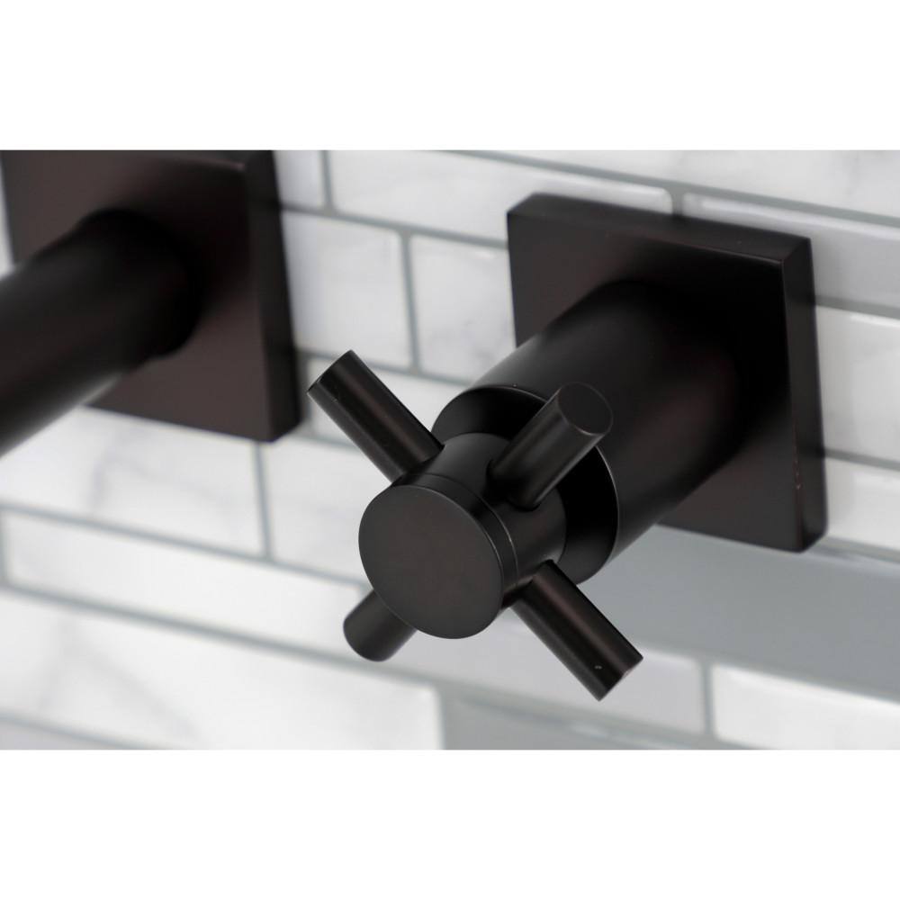 Kingston Brass Concord Double Handle Wall Mounted Faucet Bathroom in Oil Rubbed Bronze HKS6125DX