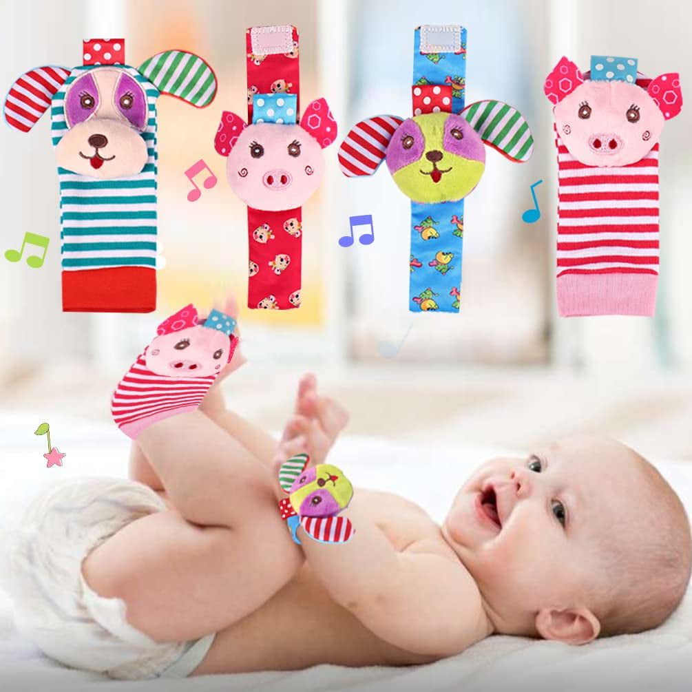 Baby Wrist Rattles Toys for Babies 0-6 Months， ， Baby Rattle Socks for Newborn Gift