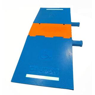 Elasco Products 3 ft. L x 1.38 in. Each Heavy-Duty Blue and Orange 5 Channels ADA Cable Ramp with Glow Strip UG5140-ADA-GLOW-BLU-ORG