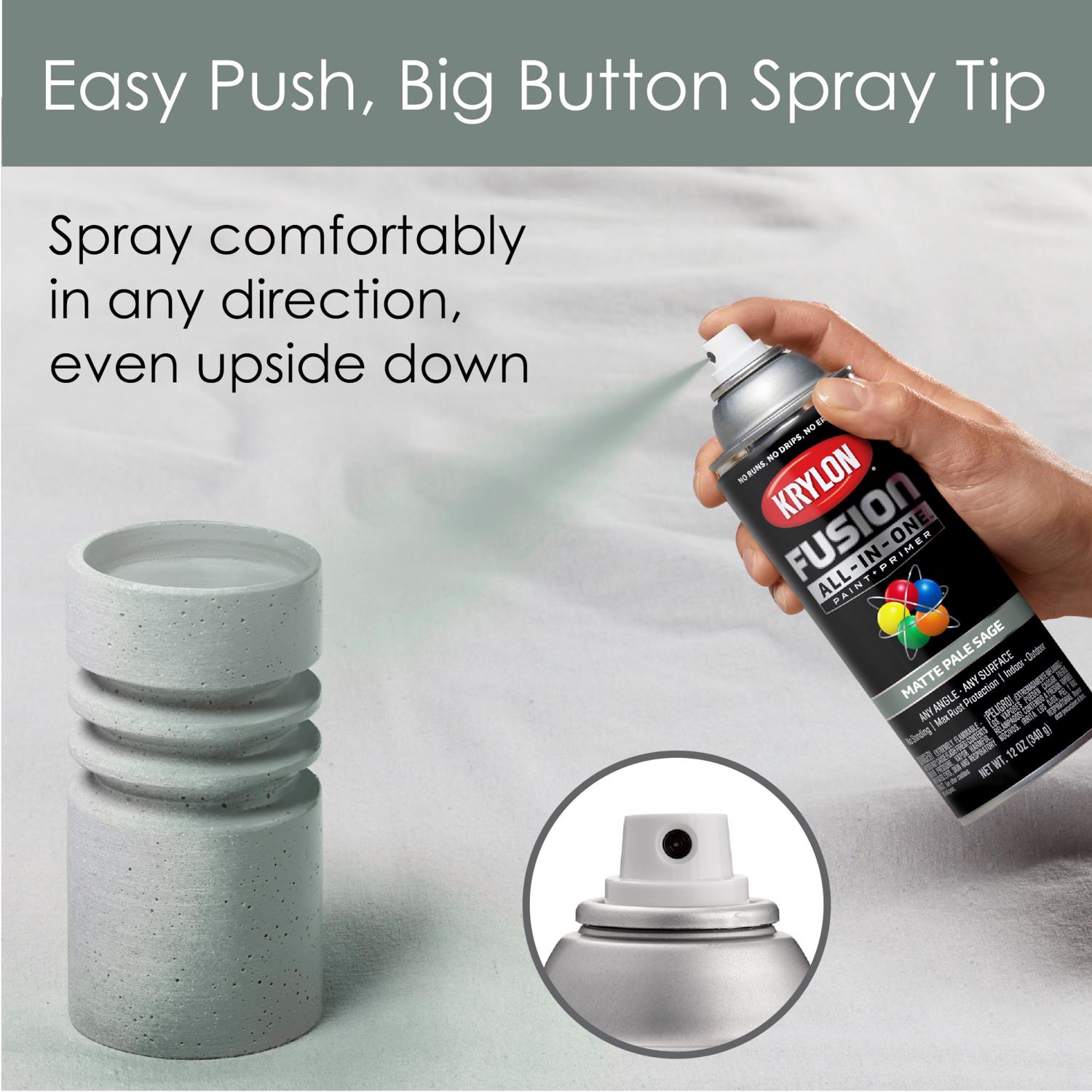 Krylon Fusion All-In-One Matte Pale Sage Paint+Primer Spray Paint 12 oz