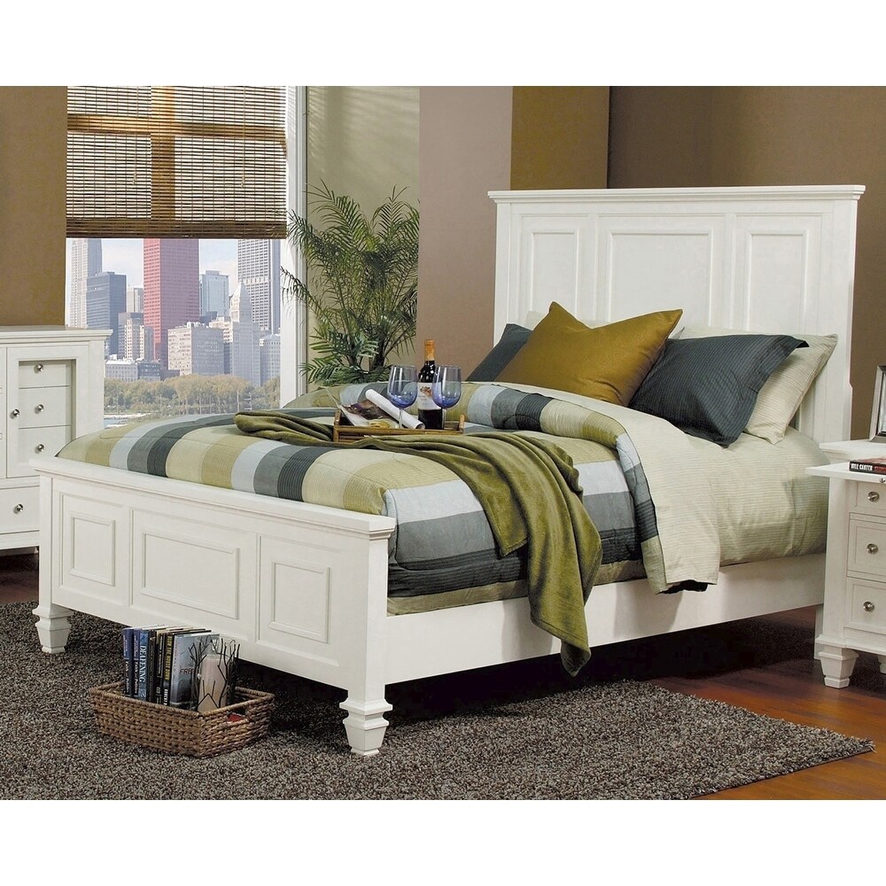 Aurillac Coastal Wood Panel Bed