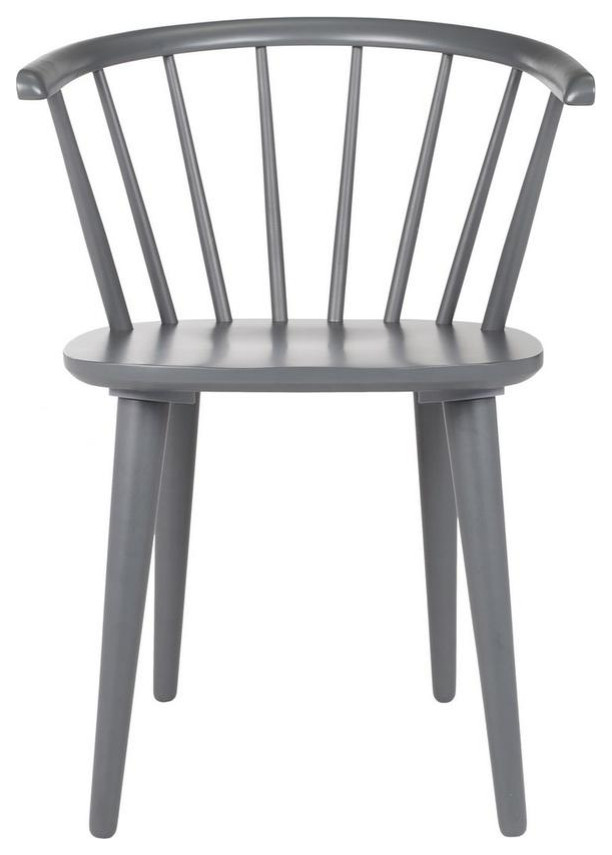 Charlese 18  x27 x27Curved Spindle Side Chair set of 2 Grey   Midcentury   Dining Chairs   by Peachtree Fine Furniture  Houzz