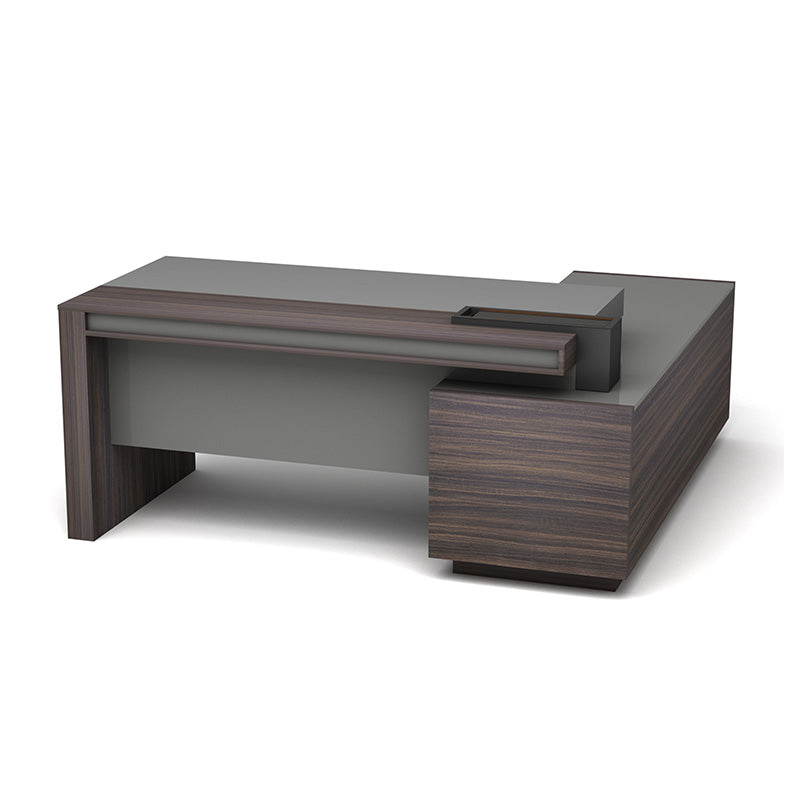 RADDIX Executive Desk with Left Return 1.8M - Dark Brown