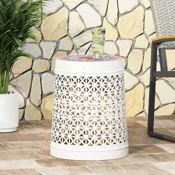 Lace Cut Design Metal Frame SIDE TABLE