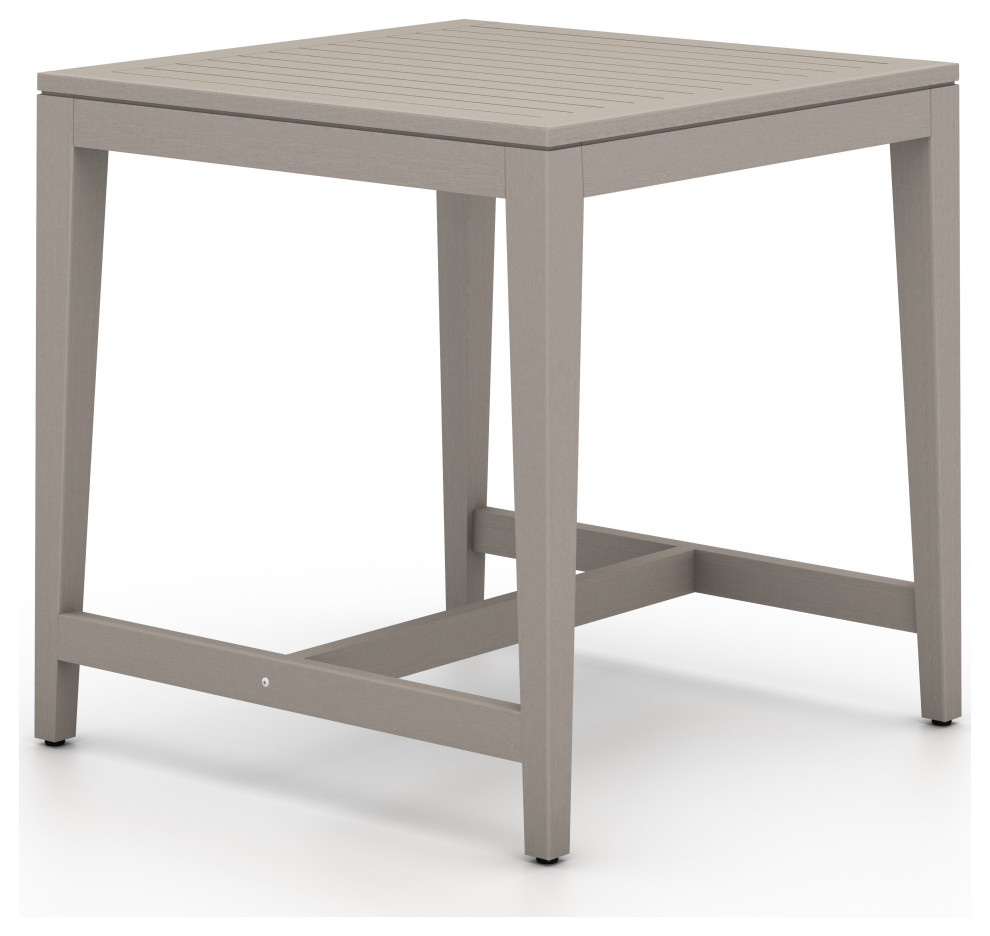 Sherwood Outdoor Bar Table  Grey  Counter   Transitional   Outdoor Pub And Bistro Tables   by Four Hands  Houzz