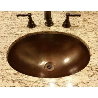 SINKOLOGY Schrodinger 18 Gauge 17 in. Copper Dual Flex Bath Sink in Aged Copper BOU-1713BC