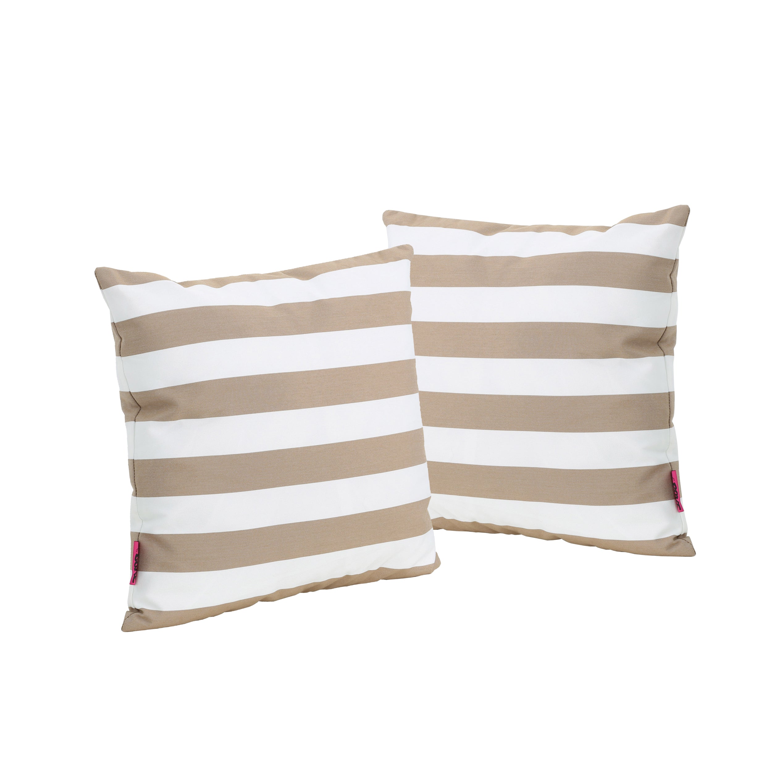 La Mesa Indoor Striped Water Resistant Square Throw Pillow