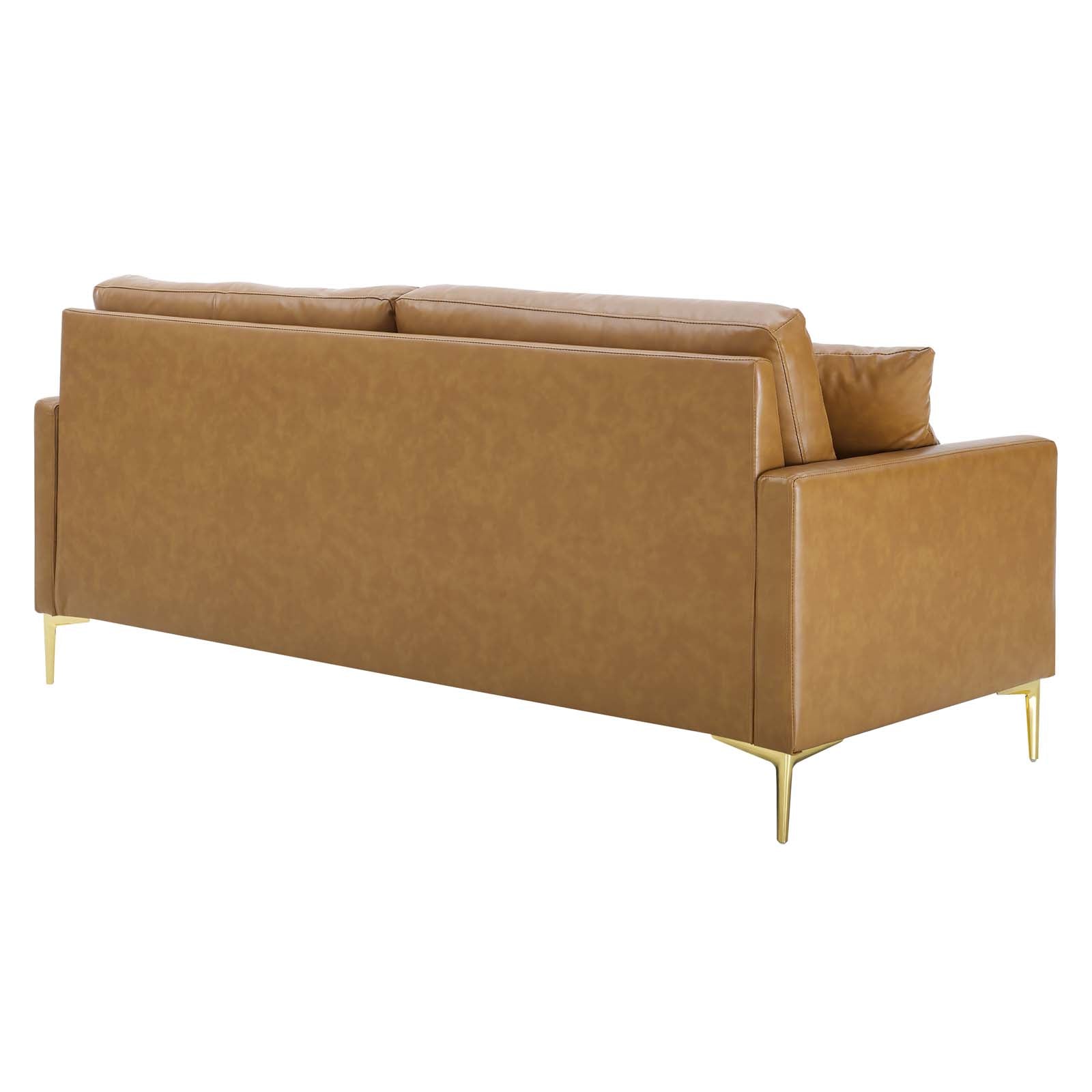 Juliana Vegan Leather Sofa-EEI-4448-TAN