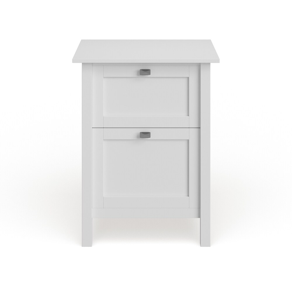 Bush Furniture Broadview 2 Drawer File Cabinet in Pure White