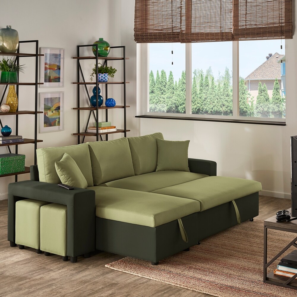 Lorca 2 tone Convertible Sofa with Storage by iNSPIRE Q Modern