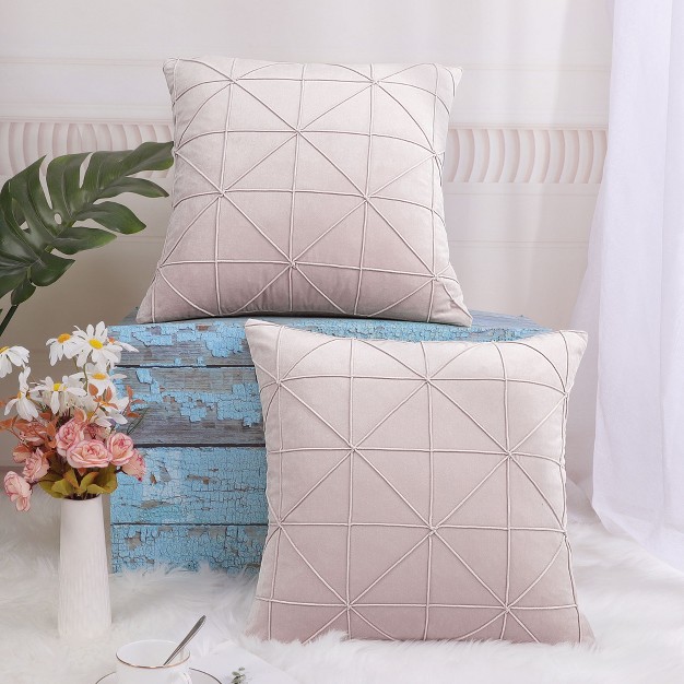 X 18 quot Geometric Soft Solid Velvet Fabrics Decorative Pillow Cover Piccocasa