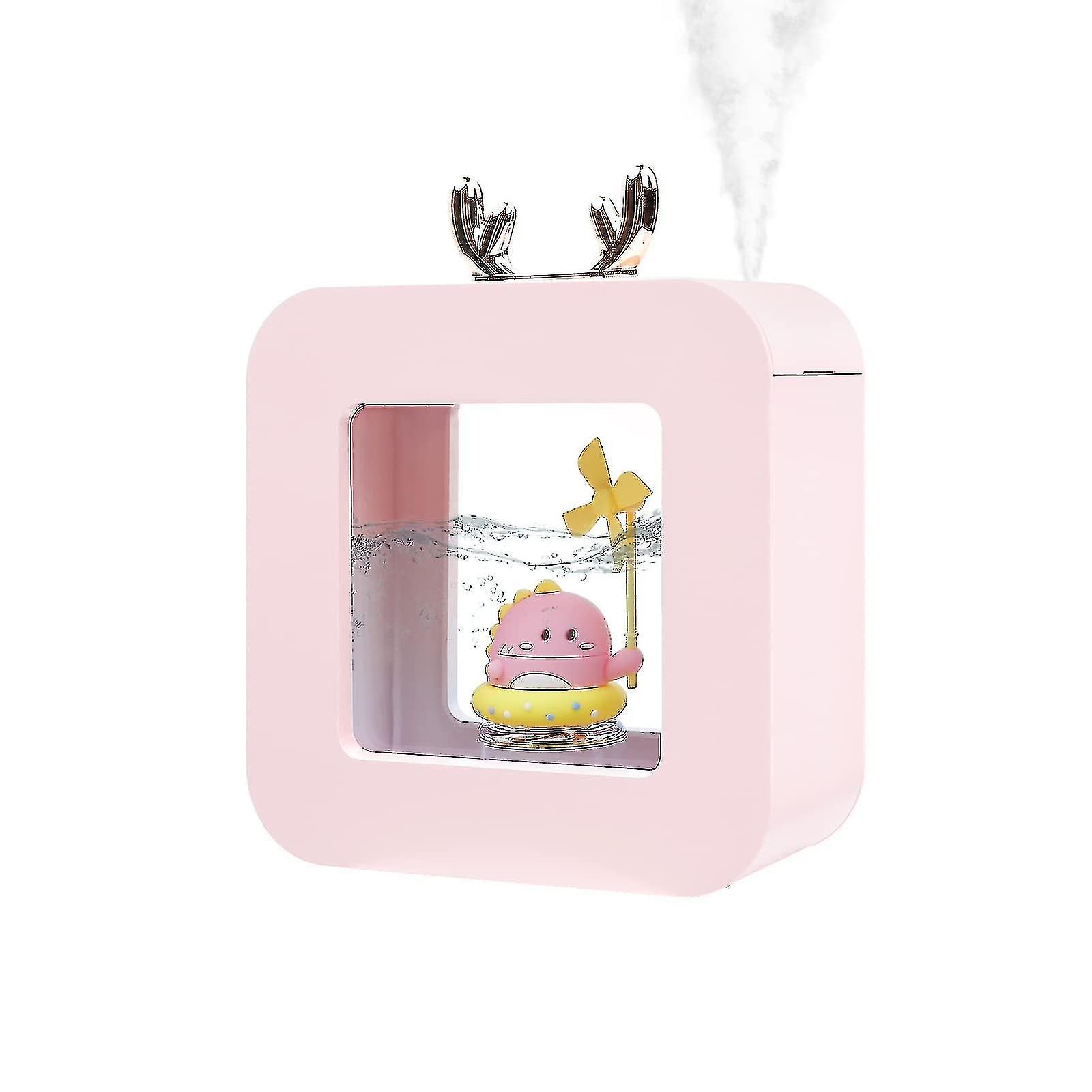 Bedroom Humidifier， 400ml Cold Fog Humidifier， Small Humidifier With Night Light And Essential Oil Diffuser， Air Humidifier， Cute Humidifier