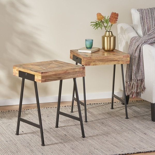 McMullen Mango Wood End Table (Set of 2) by Christopher Knight Home