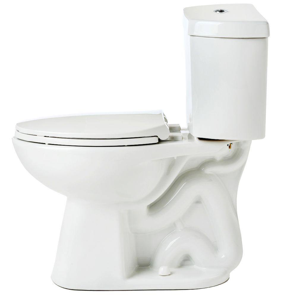 Niagara Stealth Stealth 2-piece 0.8 GPF Ultra-High-Efficiency Single Flush Elongated Toilet in White Seat Included (3-Pack) 77000WHAI1