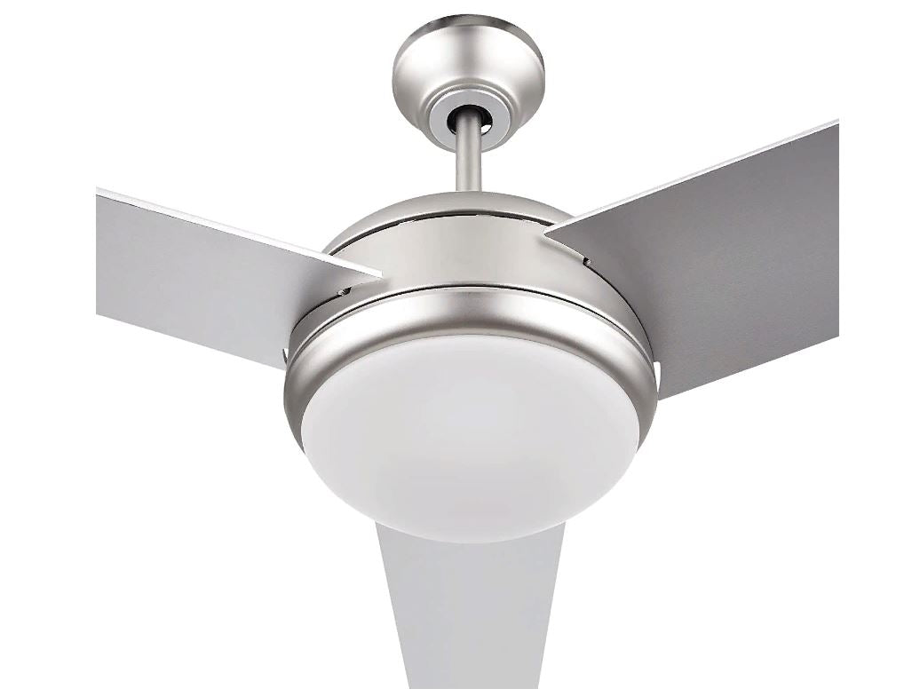 Luminance Concord Fans 52SKY3SN-LED-90CRI 52 Inches Skylark 3 Blade Fan - Frosted Opal Glass - with Satin Nickel Finish