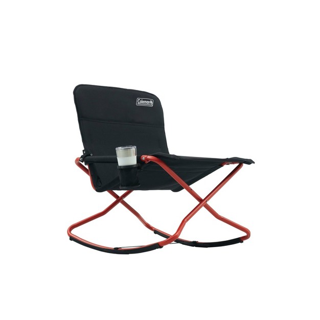 Coleman Cross Rocker Outdoor Portable Chair Black