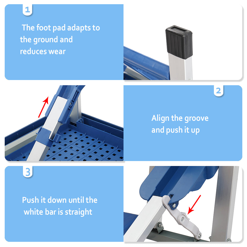 Folding Aluminum Picnic Table Chair Set， 4-Seat Outdoor Furniture with Portable Suitcase， Umbrella Hole， Handle for Camping Dining BBQ