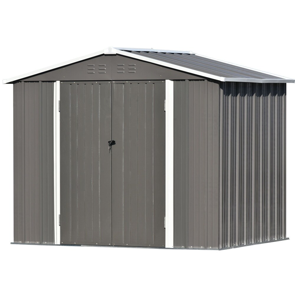 Bike Shed Garden Shed Metal Tool Storage Shed with Vents