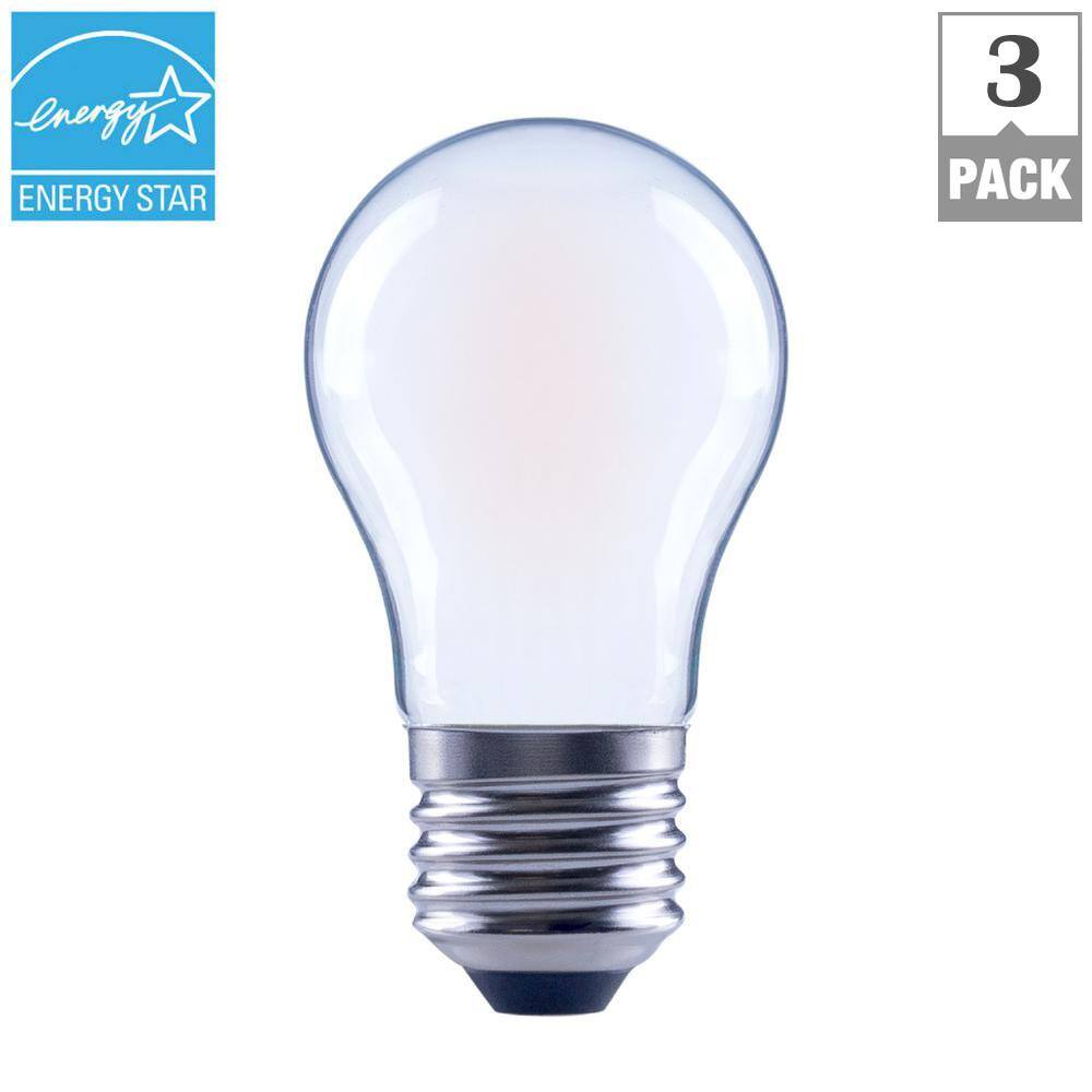 EcoSmart 40-Watt Equivalent A15 Dimmable ENERGY STAR Frosted Glass Decorative Filament Vintage LED Light Bulb Daylight (3-Pack) FG-04059