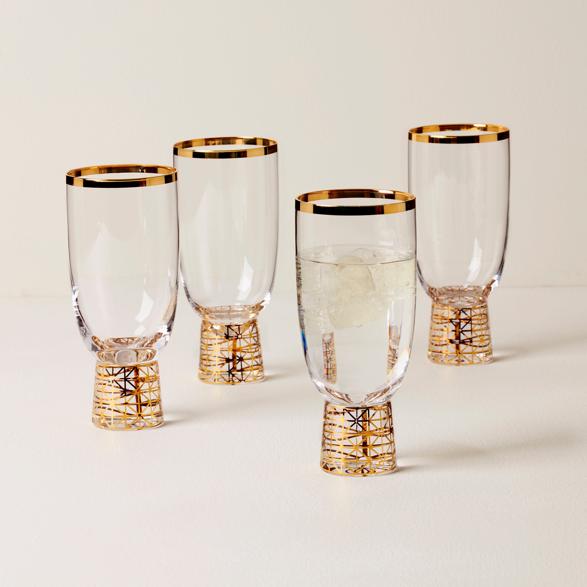 Tuscany Classics Gold Frost Glasses, Set of 4