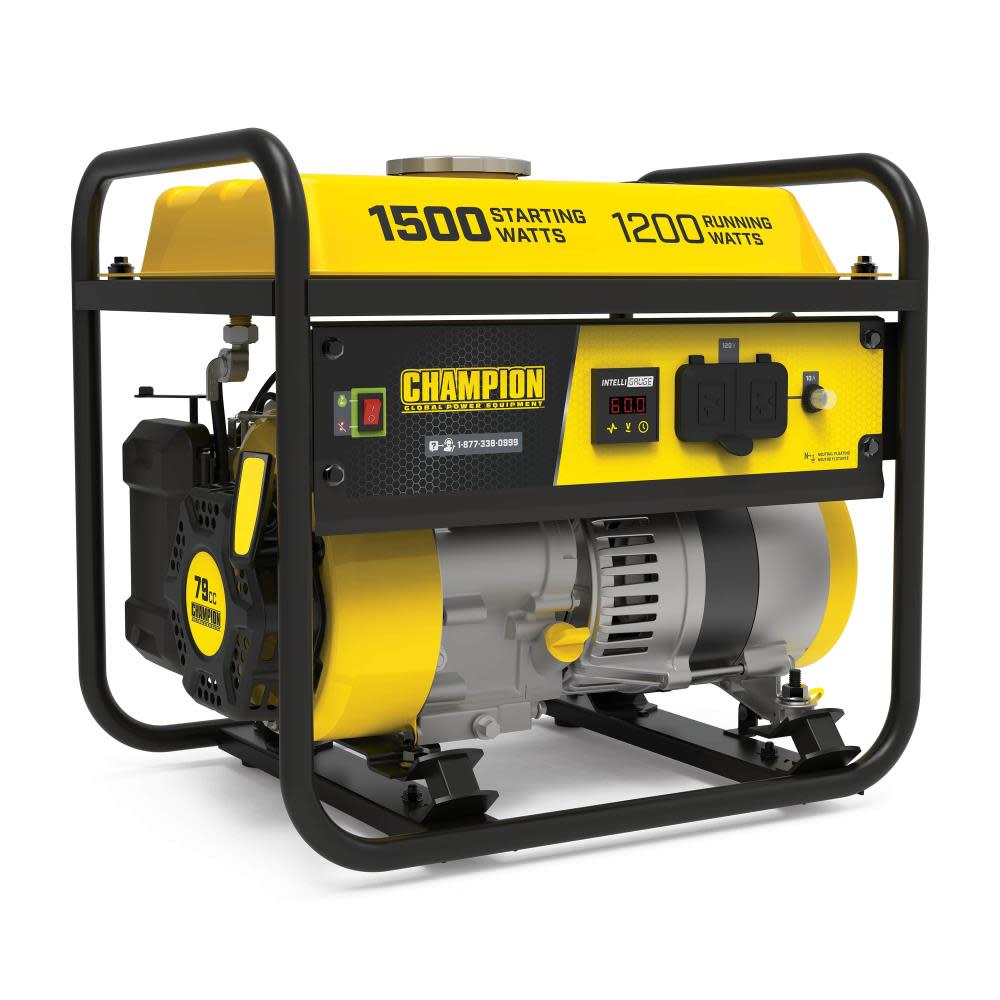 Champion 1200-Watt Multi-Purpose Portable Generator with Cold Start Technology，EPA Certified and CARB Compliant ;