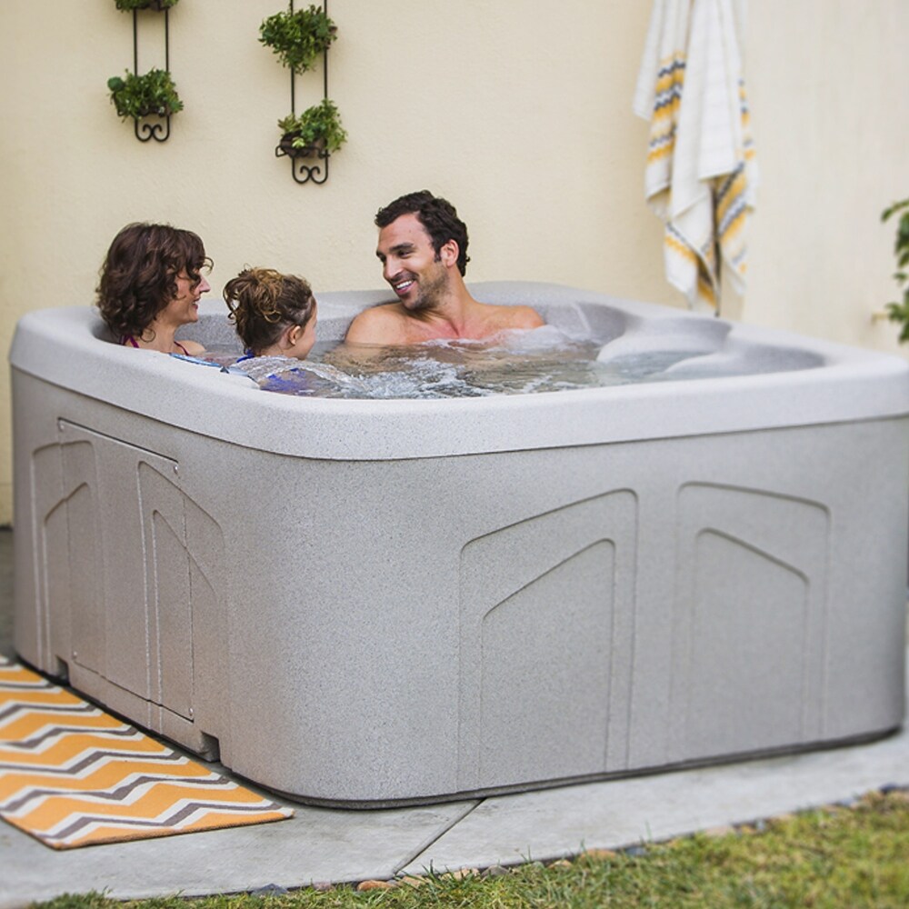 Lifesmart LS100DX 4 Person 20 Jet 110v Plug and Play Spa with Waterfall