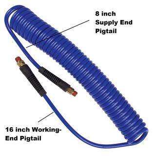 Primefit PU14025P Polyurethane Recoil Air Hose 14 in. x 25 ft. with Field Repairable Swivel Ends PUR14025P