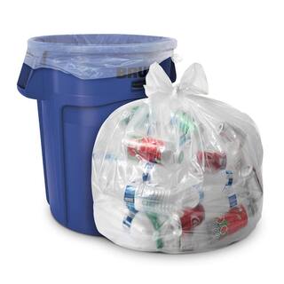 Aluf Plastics 44 Gal. Clear Garbage Bags - 37 in. x 48 in. (Pack of 100) 1.5 mil (eq) - for Recycling Storage and Outdoor Use CSR44T2