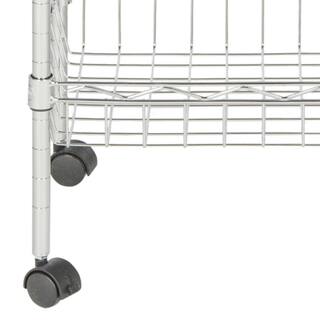 SAFAVIEH Chrome 4-Tier Carbon Steel Wire Shelving Unit (18 in. W x 37 in. H x 10 in. D) HAC1012A