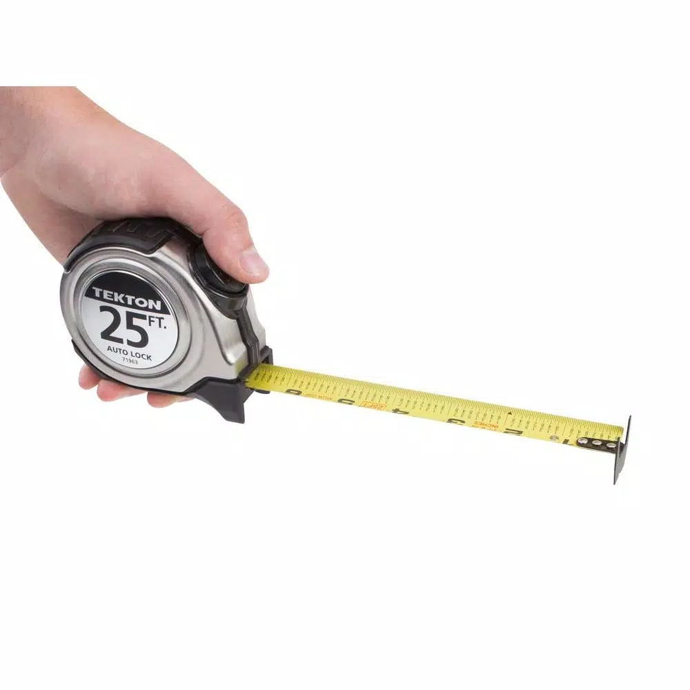 TEKTON 25 ft. x 1 in. Auto Lock Tape Measure and#8211; XDC Depot