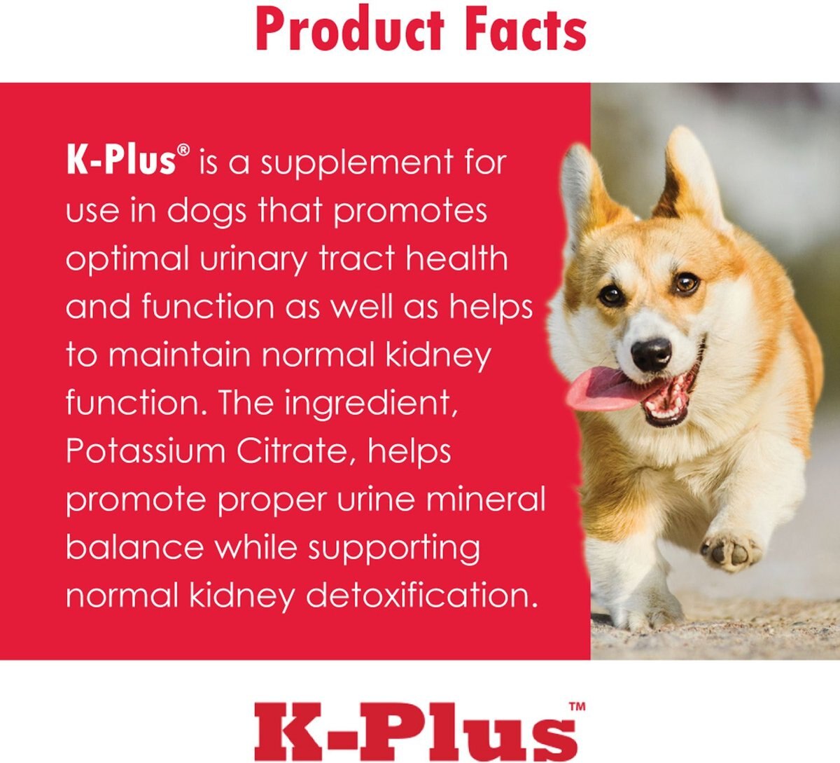 K-Plus Potassium Citrate Plus Cranberry Granules for Dogs and Cats