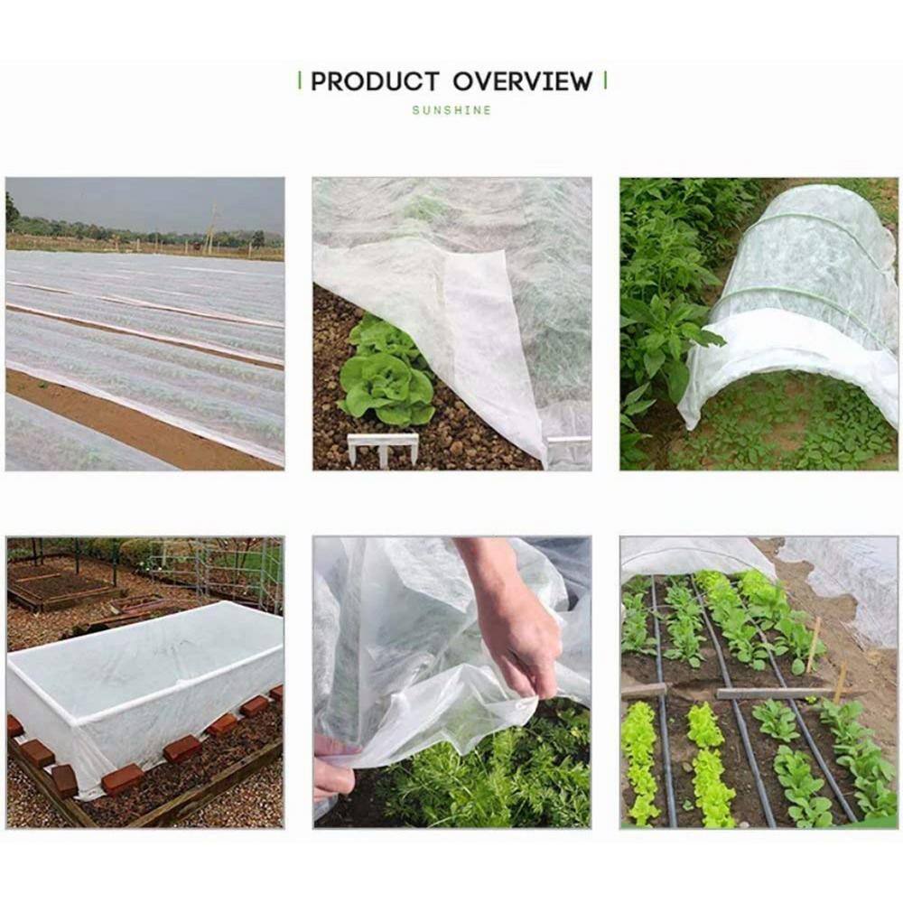 Agfabric 6 ft. x 100 ft. 0.55 oz. White Floating Row Cover Garden Fabric Plant Cover Outdoor Frost Protection Blanket HGRCR0506100